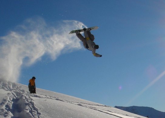 Funpark für Skifahrer und Snowboarder an der Alpspitze in Nesselwang