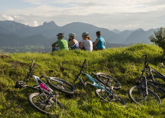 Mountainbiken mit Aussicht, Hopferau im Allgäu