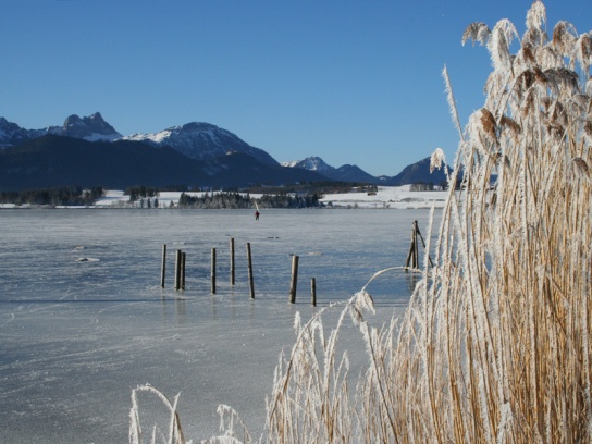 Zugefrorene Seen im Allgäu